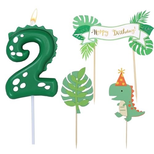 Geburtstagskerzen Zahlen 2, Dinosaurie Kerze 2 Geburtstag mit Tortendeko, Kerze 2, Grün Kerzen Zahlen, Dino Happy Birthday Cake Topper, Dino Geburtstag Deko 2 jahre Baby Party Geburtstagskerzen Zahlen 2, Dinosaurie Kerze 2 Geburtstag mit Tortendeko, Kerze 2, Grün Kerzen Zahlen, Dino Happy Birthday Cake Topper, Dino Geburtstag Deko 2 jahre Baby Party von Augesak