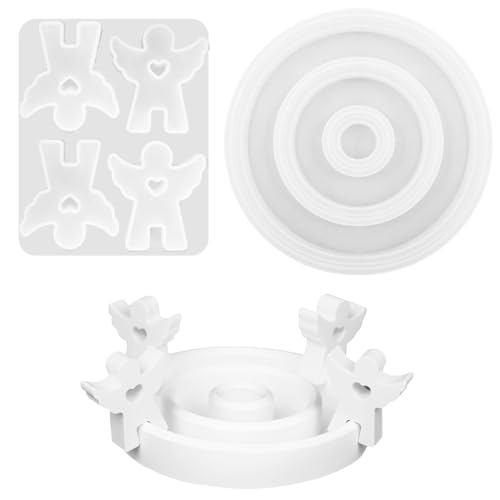 Silikonformen Gießformen Kerzenhalter,2 Stück Silikonform Engel Set,Gießform Angel,Silikonform Kerzenhalter,Gießformen Silikon Weihnachten,3D Kerze Silikonform Silikonformen Gießformen Kerzenhalter,2 Stück Silikonform Engel Set,Gießform Angel,Silikonform Kerzenhalter,Gießformen Silikon Weihnachten,3D Kerze Silikonform von Augesak