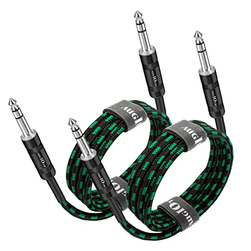 Augioth 1/4 TRS Kabel 4,5 Meter 2Pack, 15 Fuß lang mit Stereo Balance 6.35mm Stecker von Augioth