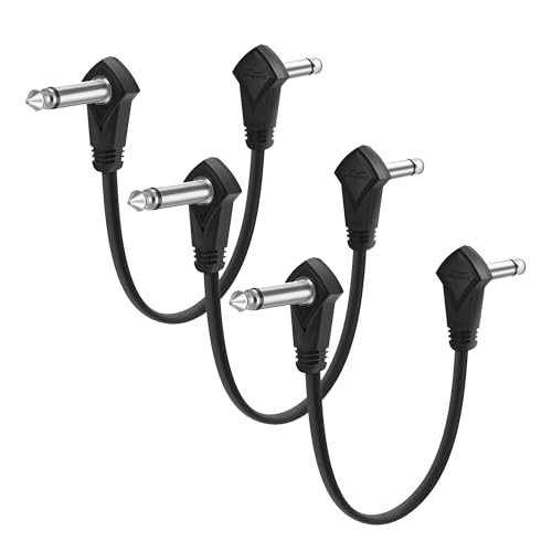 Augioth 3 Pack 30 cm 12 Zoll niedriges Profil Gitarre Patch Kabel von Augioth