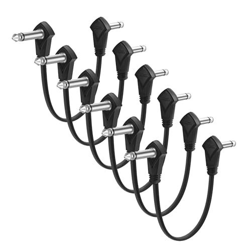 Augioth 6 Pack 15 cm 6 Zoll niedriges Profil Gitarre Patch Kabel von Augioth