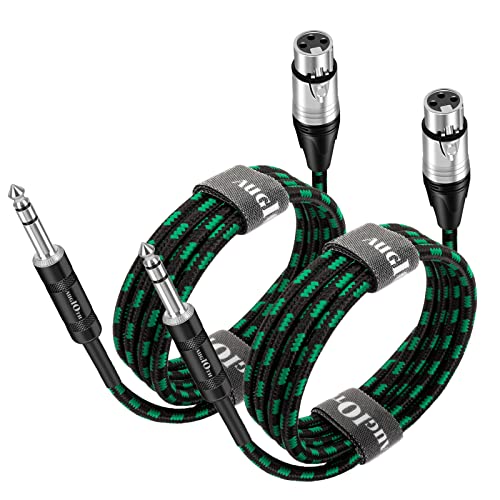 Augioth XLR Weiblich(Female) zu 6,35 mm TRS Kabel 3 Meter 2Pack, 10ft Balance 1/4 Stecker zu 3-Pin XLR Weiblich(Female) von Augioth