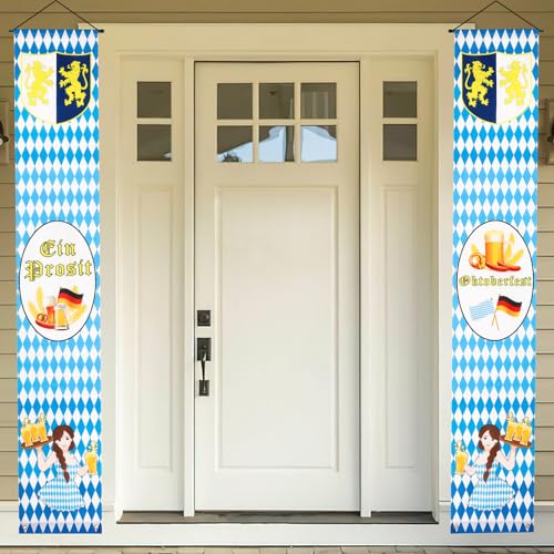 Augshy Oktoberfest Deko Banner, 2 Stück Oktoberfest Banner 180 x 30 cm Oktoberfest Party Deko Banner Bayrische Banner Deko für Indoor Outdoor Augshy Oktoberfest Deko Banner, 2 Stück Oktoberfest Banner 180 x 30 cm Oktoberfest Party Deko Banner Bayrische Banner Deko für Indoor Outdoor von Augshy