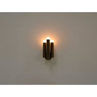 Massives Messing Schlafzimmer Wandleuchte Beleuchtung, Einzigartige 3 Zylinder Wandleuchte, Mid Century Nachttisch Moderne Innenwandleuchte Massives Messing Schlafzimmer Wandleuchte Beleuchtung, Einzigartige 3 Zylinder Wandleuchte, Mid Century Nachttisch Moderne Innenwandleuchte von AuguriCrafts