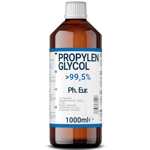1000ml Propylenglycol in Pharmaqualität USP– vielseitig – hochrein | >99,5% | E1520 von August Engelhardt