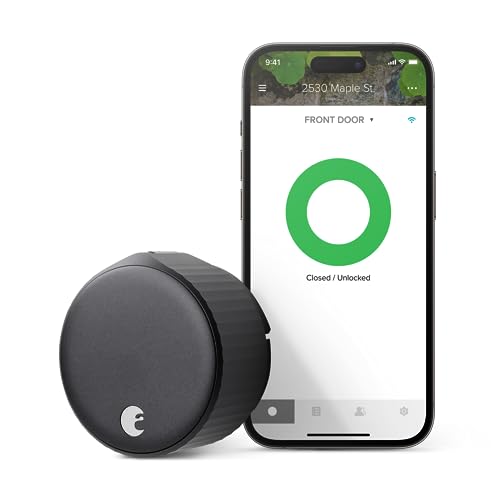 August Home AUG-SL05-M01-G01 August Wi-Fi Smart Lock (4. Generation), Mattschwarz von August Home