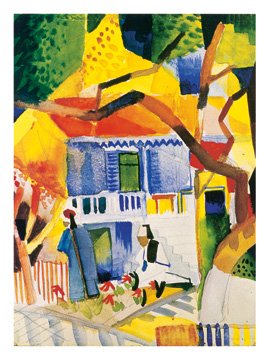 August Macke Poster/Kunstdruck Innenhof des Landhauses 60 x 80 cm August Macke Poster/Kunstdruck Innenhof des Landhauses 60 x 80 cm von August Macke