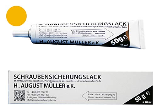 August Müller Schraubensicherungslack RAL 1021 rapsgelb 50g Tube von August Müller