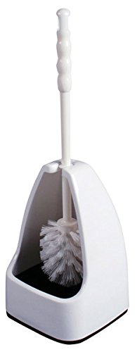 WC Garnitur Plastik GLOCKENFORM Ständer mit Bürste, weiß von August Wencke