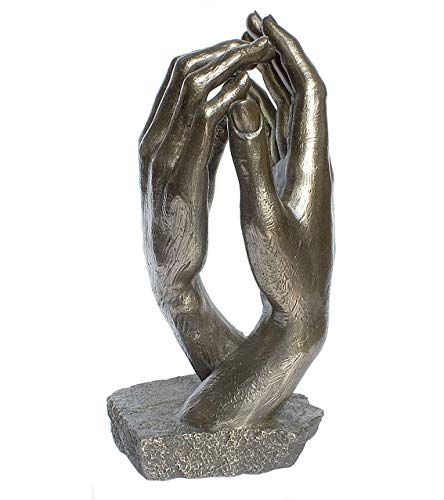Auguste Rodin Hände Die Kathedrale Plastik in Bronzeoptik von Auguste Rodin Parastone