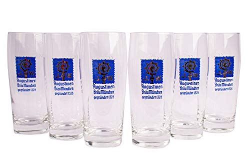 Augustiner Bräu München 6er Set Bierglas Willybecher 0,5 Liter von Augustiner