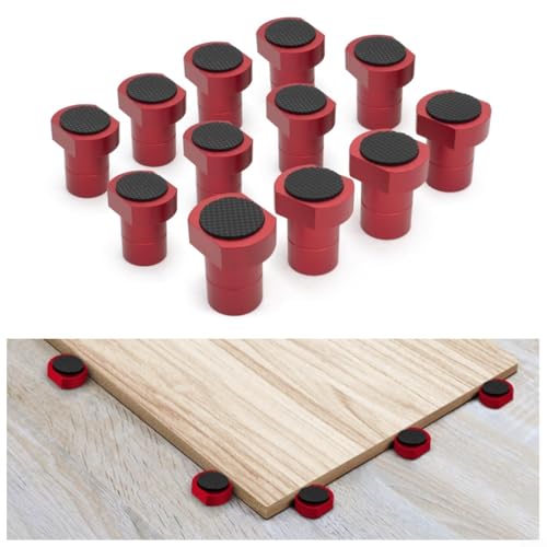 12 Stück Werkbank Hunde Stops aus Aluminiumlegierung, 20 mm Klemmblöcke für Holzbearbeitungsstabilität 12 Stück Werkbank Hunde Stops aus Aluminiumlegierung, 20 mm Klemmblöcke für Holzbearbeitungsstabilität von AugustknowU