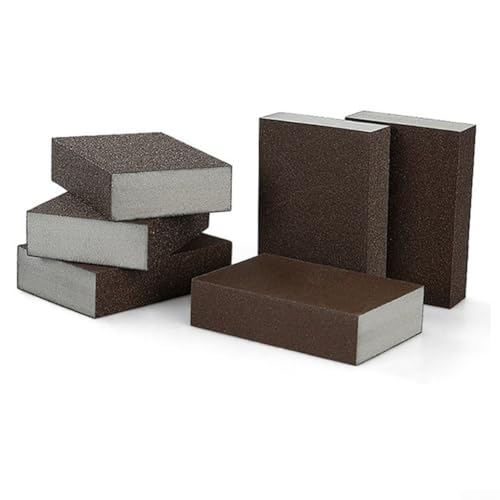 2 flexible Nass- und Trockenschleifschwämme Körnung 60# 320# zum Polieren von Holz, Metall und Kunststoffoberflächen (2 Stück Körnung 320) von AugustknowU