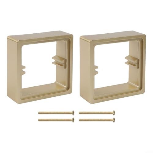 2-teiliges quadratisches Abstandhalter-Set zum Hinzufügen von Geräten zu flachen Elektrokästen (Gold) von AugustknowU