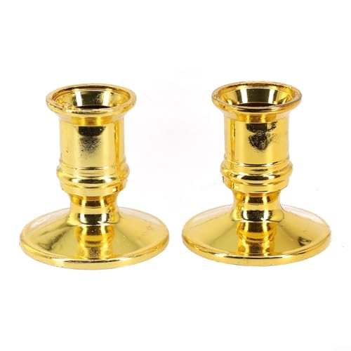 2 x vermessingte Kerzenhalter für Standard-Kerzenständer, elegantes Design von AugustknowU