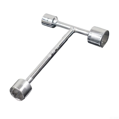 3-Wege-Steckschlüssel mit T-Griff für Reparatur, geschmiedeter Griff aus Karbonstahl und Steckschlüsselköpfen aus Chrom-Vanadium-Stahl, 819 mm (14–17–19 mm) von AugustknowU