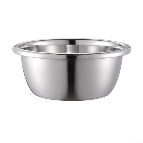 304 Edelstahl für Küchenbecken zum Mischen, Schlagen, Suppenzubereitung und Waschen von Gemüse mit umgekehrtem Rand, um Tropfen zu reduzieren und die Langlebigkeit zu erhöhen (28 cm) von AugustknowU