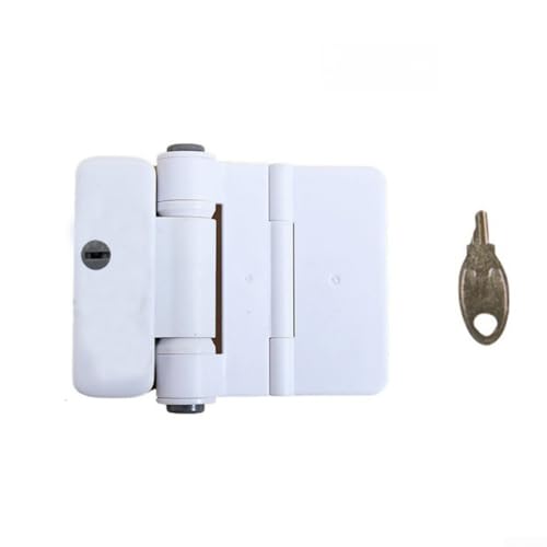 ABS Doppelknopfschloss für Kühlschrank und Schränke, Kindersicherung Passwortschloss für Schubladen, Mehrzweck-Sicherheitsschloss ohne Werkzeug (Schwarz (Weiß (Schlüssel)) von AugustknowU