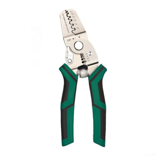 Abisolierzange und Crimpzange aus Karbonstahl mit Präzisionskanten und ergonomischem Griff für verbesserte Kontrolle bei elektrischen Verkabelungen und Reparaturen (251153) von AugustknowU