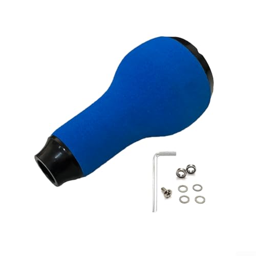Angelrollengriff, kompatibel mit DAIWA DIY modifizierten Spinningscasting Rollen mit EVA und Gummi Kork Materialien und Ersatzteilen (1 Set blau) von AugustknowU