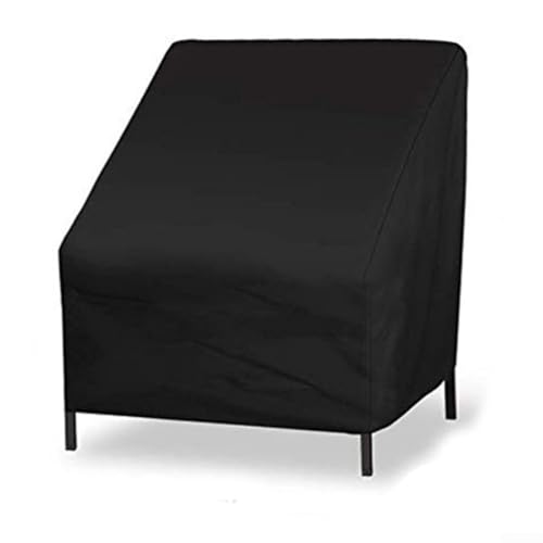 AugustknowU 210D Oxford Cloth Garden Chair Cover Waterproof Protective Dust Cover for Outdoor Patio Furniture UV Protection Black 30x25x5 Inches(131x69x65CM) von AugustknowU