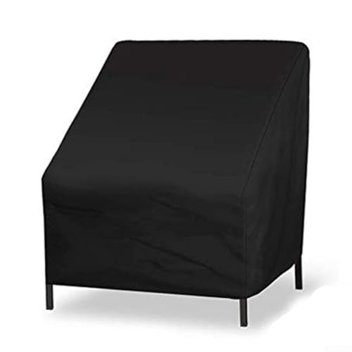 AugustknowU 210D Oxford Cloth Garden Chair Cover Waterproof Protective Dust Cover for Outdoor Patio Furniture UV Protection Black 30x25x5 Inches(185x69x65CM) von AugustknowU