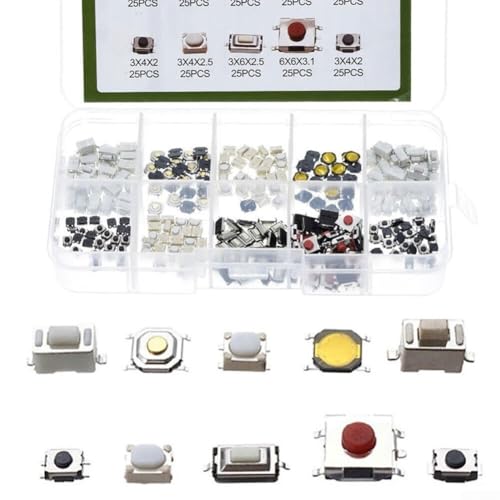 Autoschlüssel Touch On/Off Schalter, 250pcs Wasserdicht Mikroschalter Set für Haushalt und Elektronische Anwendungen Autoschlüssel Touch On/Off Schalter, 250pcs Wasserdicht Mikroschalter Set für Haushalt und Elektronische Anwendungen von AugustknowU