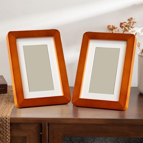 Bilderrahmen aus Holz, 10,2 x 15,2 cm, mit Staffelei-Ständer und Wandhalterung für Fotos, Zuhause, Büro oder jeden anderen Raum von AugustknowU