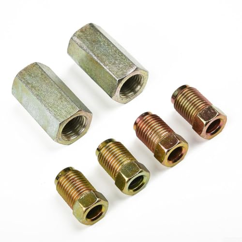 Bremsrohrverbinder Set mit 2 weiblichen Steckverbindern, 4 männlichen Muttern für zuverlässigen Einsatz Bremsrohrverbinder Set mit 2 weiblichen Steckverbindern, 4 männlichen Muttern für zuverlässigen Einsatz von AugustknowU