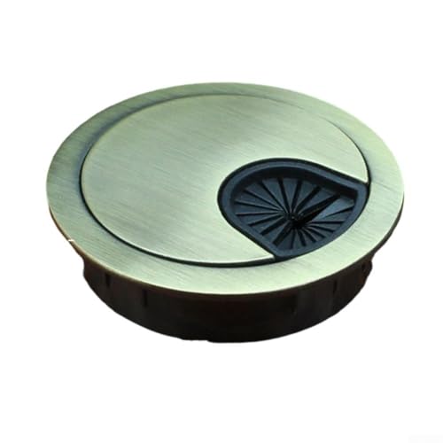 Drahtlochabdeckungen aus Zinklegierung, Metall-Kabeldurchführungen für effizientes Drahtmanagement auf Bürotischen (grüne Patina) von AugustknowU