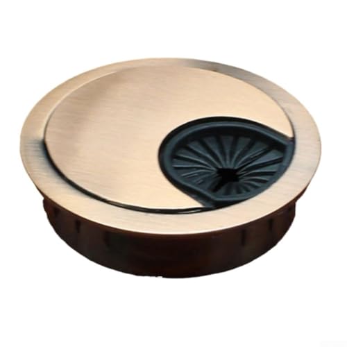 Drahtlochabdeckungen aus Zinklegierung, Metall-Kabeldurchführungen für effizientes Drahtmanagement auf Bürotischen (rote Patina) von AugustknowU