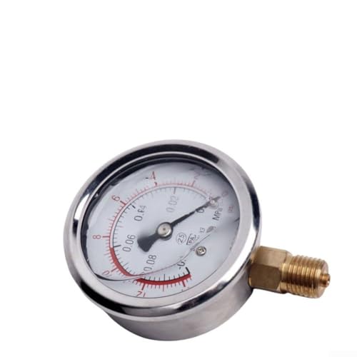 Edelstahl-Manometer für hydraulische Anwendungen, 60 mm, misst 0 2 5 MPa, Dual-Skala Mpa/Psi für einfache Ablesbarkeit (0 ~ 0,1 MPa) von AugustknowU