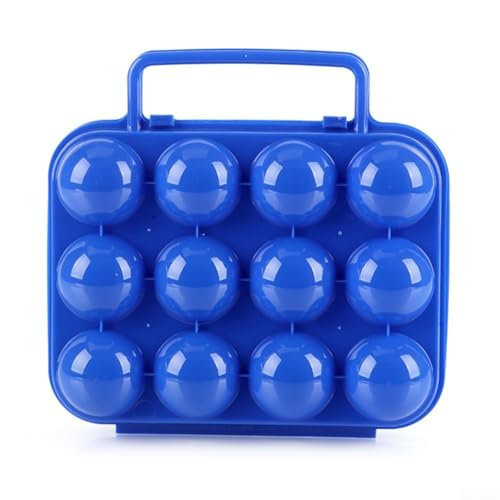 Eier-Aufbewahrungsbox mit 12 Mulden, um den Platz im Kühlschrank zu maximieren und gleichzeitig Eier zugänglich zu halten (blau) von AugustknowU