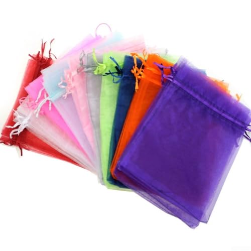 Elegante Organza-Beutel, 100 Stück für Feiern, perfekt für Süßigkeiten und besondere Anlässe (8 x 10 cm) von AugustknowU