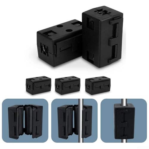 Ferrit-Rauschunterdrücker-Clip, kompatibel mit USB-, Maus-, Tastatur- und Headset-Kabel für verbesserte Datenübertragung (13 mm) von AugustknowU