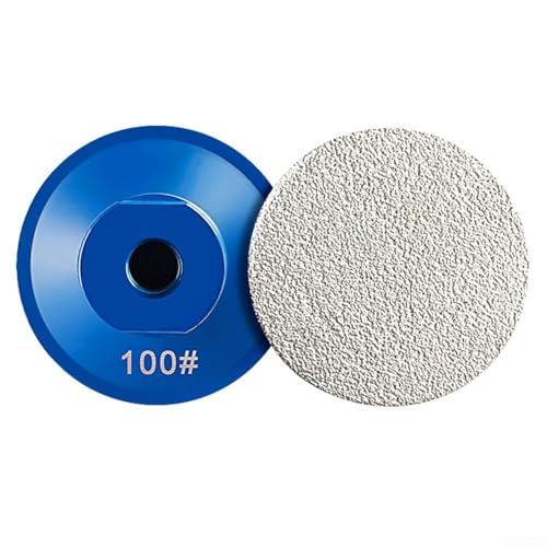 Flachschleifscheibe 50 mm zum Präzisionspolieren von Stein und Marmor, entwickelt für verschiedene Schleifbedürfnisse mit M10-Gewinde (Körnung 100) von AugustknowU