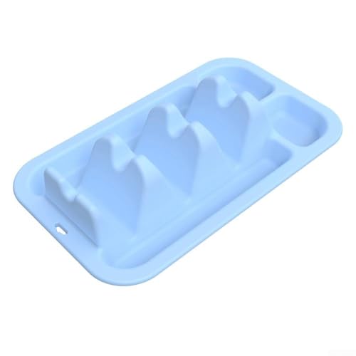 Flexibler Silikon-Taco-Halter für Stabilität und bequemes Servieren von Gewürzen (blau) von AugustknowU