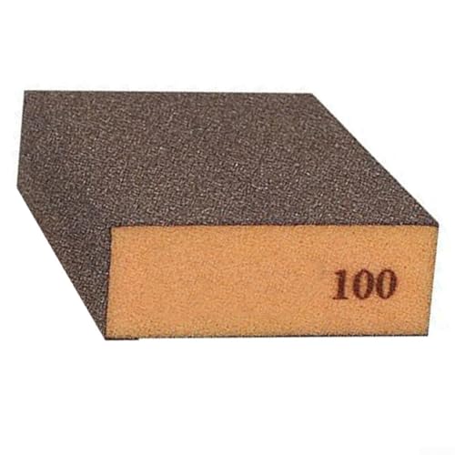 Flexibler Wandschleifschwammblock mit 7 Körnungen 36# bis 220# Nass- und Trocken-Verwendung zum Polieren von Holz, Metall, Kunststoff, lackierten Oberflächen (Körnung 100) von AugustknowU