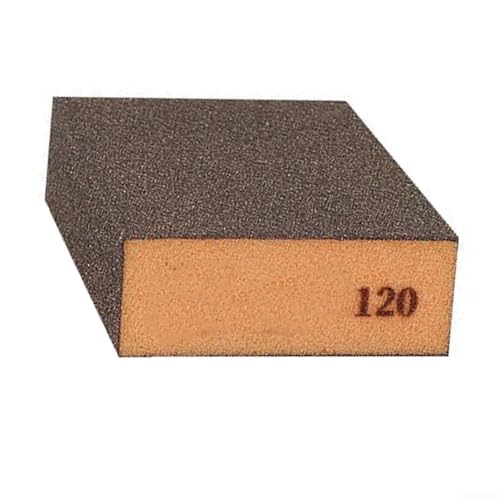 Flexibler Wandschleifschwammblock mit 7 Körnungen 36# bis 220# Nass- und Trocken-Verwendung zum Polieren von Holz, Metall, Kunststoff, lackierten Oberflächen (Körnung 120) von AugustknowU