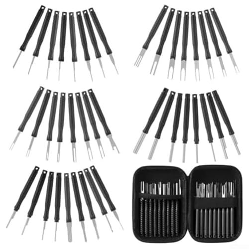 Flexibles und 41-teiliges Kfz-Terminal-Auswerfer-Werkzeug-Set in Koffer (schwarz) von AugustknowU