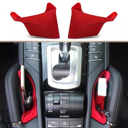 Für Cayenne Mittelkonsole Organizing Box (11 18), einfaches Einsteck-Design, passt perfekt zwischen die Sitze (rot) von AugustknowU