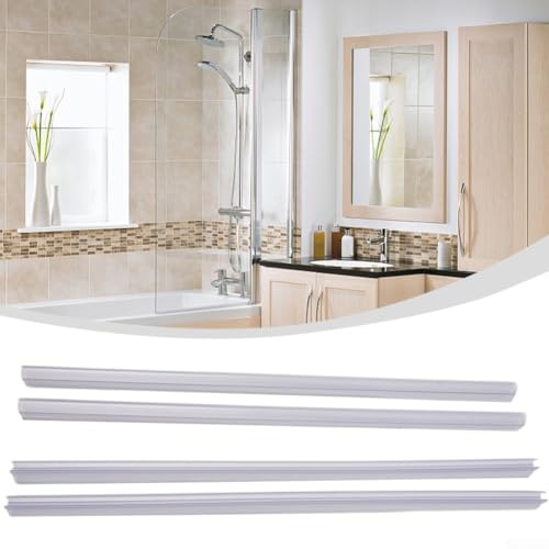 Funktioneller Wasserabweiser für Duschtüren, 1 m, einfache Installation, D-Form Design (12 mm) von AugustknowU