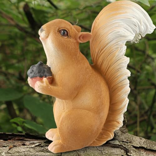 Geformte Eichhörnchen-Figur aus Kunstharz, perfekte Ergänzung für Ihren Garten oder Ihre Terrasse (#2) von AugustknowU
