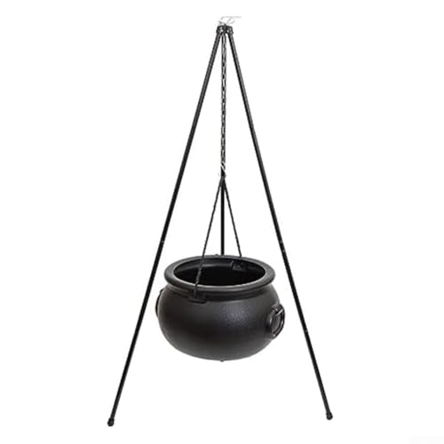 Halloween-Hexenkessel mit Lichterkette, perfekt für die Schaffung einer unheimlichen Atmosphäre auf Partys und Ausstellungen im Freien, mit wetterfestem Eisenstativ-Design (Höhe 130 cm, Pfanne 20 cm) Halloween-Hexenkessel mit Lichterkette, perfekt für die Schaffung einer unheimlichen Atmosphäre auf Partys und Ausstellungen im Freien, mit wetterfestem Eisenstativ-Design (Höhe 130 cm, Pfanne 20 cm) von AugustknowU