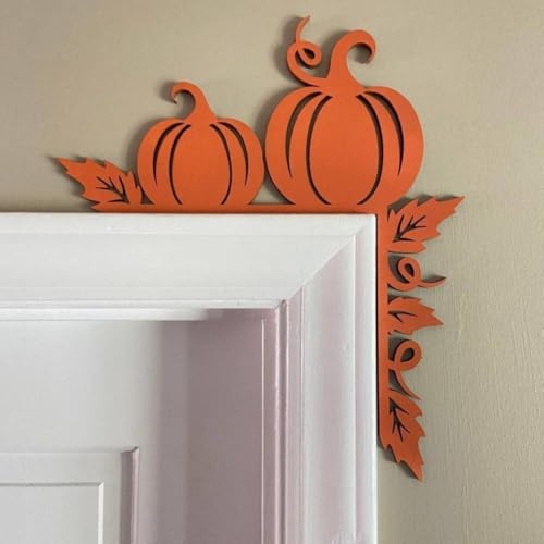 Herbst-Kürbis-Eckdekoration mit Holz- und Metallakzenten für Zuhause, saisonale Innendekoration für Fenster, Büro und festliche Thanksgiving und Halloween-Einstellungen (2) von AugustknowU