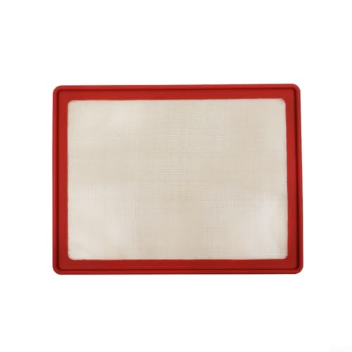 Hitzebeständige Silikon-Backmatte mit Metallrahmen, antihaftbeschichtet, für langlebige Küchen-Backverwendung (rot) von AugustknowU