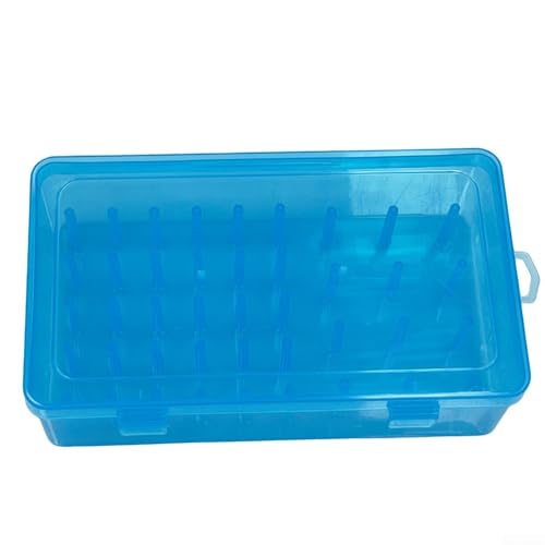 Identifizieren Sie Ihre Farben mit dieser transparenten Nähgarn-Aufbewahrungsbox mit reichlich Platz für Organisation (blau) von AugustknowU
