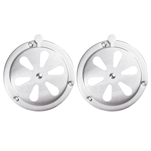Innovatives Design, 2-teiliges Edelstahl-Lüftungsgitter-Set verbessert den Geschmack und kontrolliert den Rauchpegel beim Grillen (12,5 cm) von AugustknowU