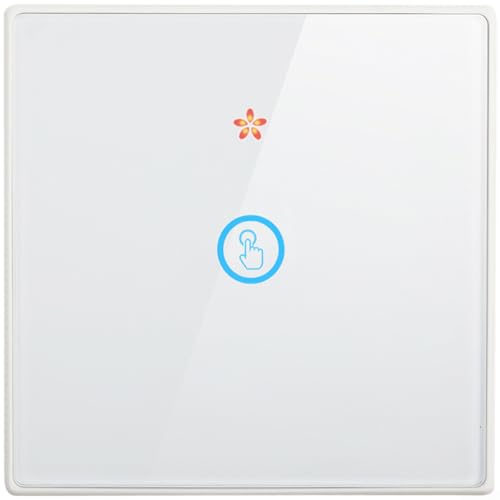 Intelligenter Funkschalter mit RF433-Frequenz-Fernbedienung, mit kapazitivem Touch-Panel und gehärtetem Glas, geeignet für Leuchten, Heizungen und Abluftventilatoren (B) von AugustknowU