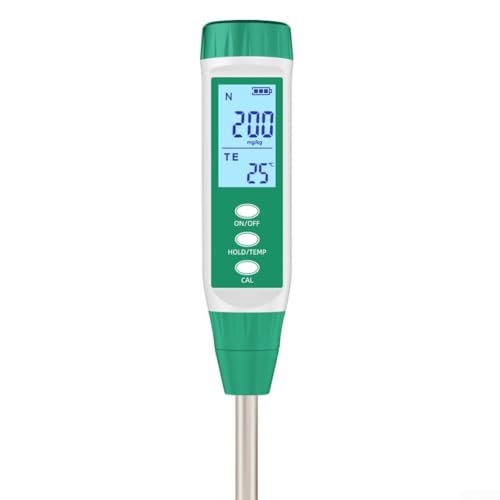 LCD-Display Boden-Nährstofftester mit empfindlicher Sonde für genaue Stickstoff-Phosphor-Kaliumanalyse, Hintergrundbeleuchtung, Sperrfunktion, 31 x 3,5 cm, für Gartenforschung (Stickstofftester) von AugustknowU